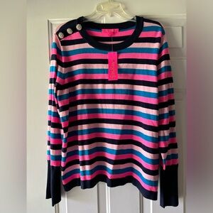 NWT LILLY PULITZER STRIPED SWEATER IN SIZE XL